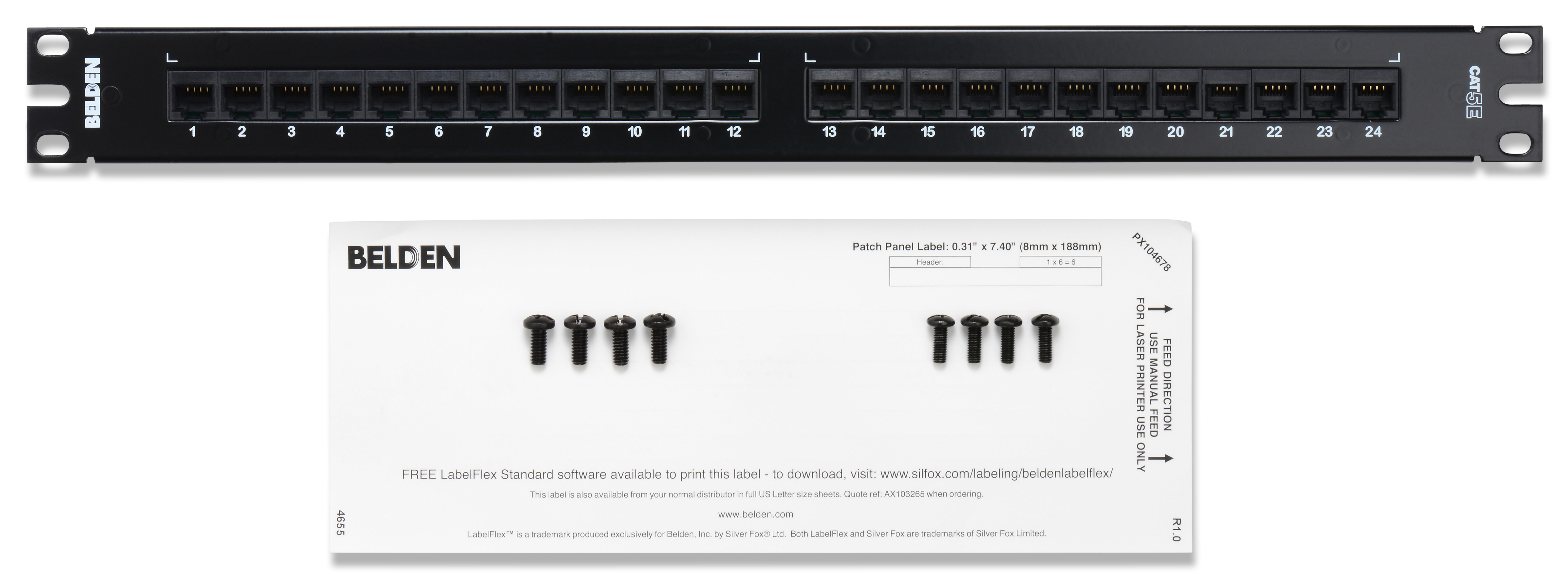 Rack-Mount Panel - CAT 5E HD-110 PP 24 1U