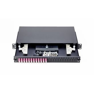 24 Port Fully Loaded F-Type Coaxial Patch Panel - 1U